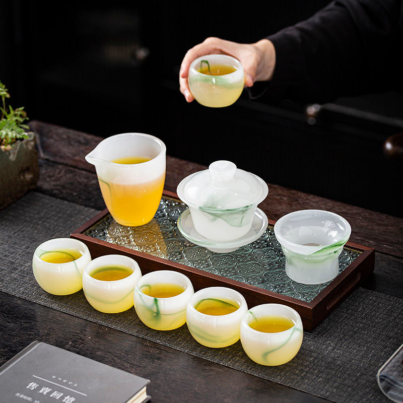 Natural glass tea set